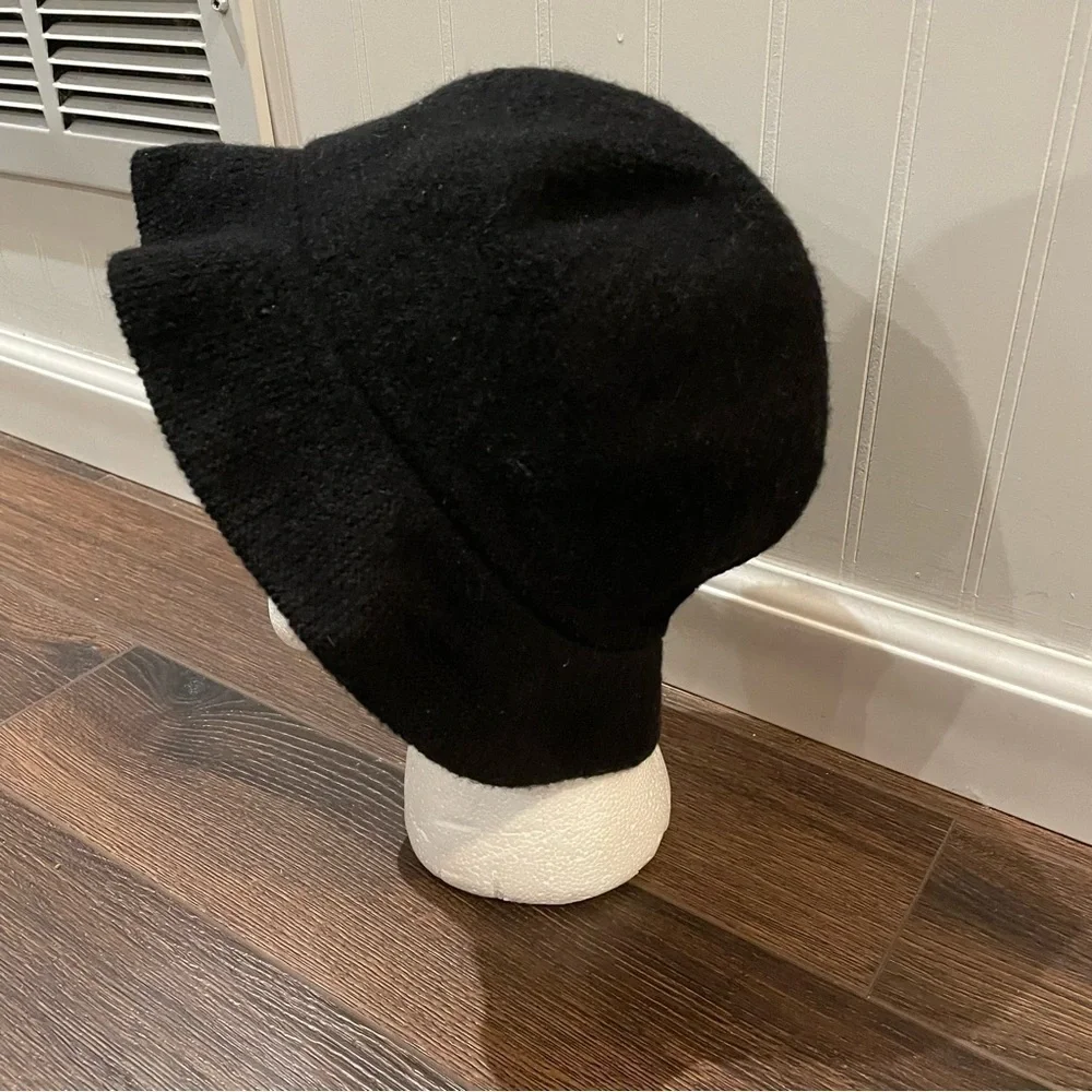 J Crew Wool Blend Black Winter Hat